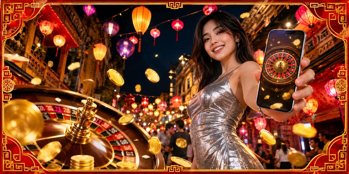 Bàn roulette casino trực tuyến với không khí đêm Hà Nội trên nền tảng 581