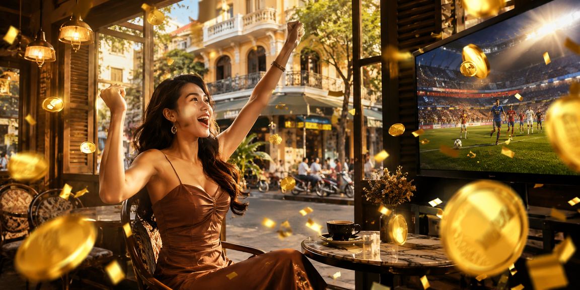 Người dùng tại TP. Hồ Chí Minh vừa uống cà phê vừa xem kèo thể thao buổi sáng