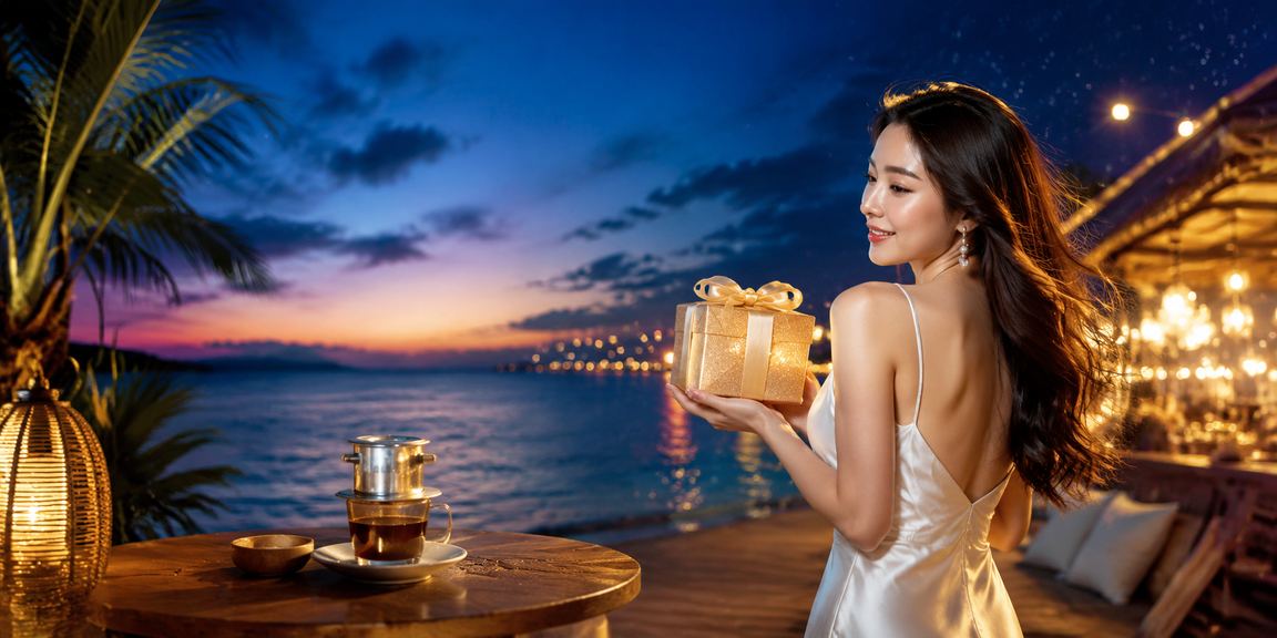 Khung cảnh cá cược thoải mái tại Phú Quốc bên tách cà phê buổi sáng