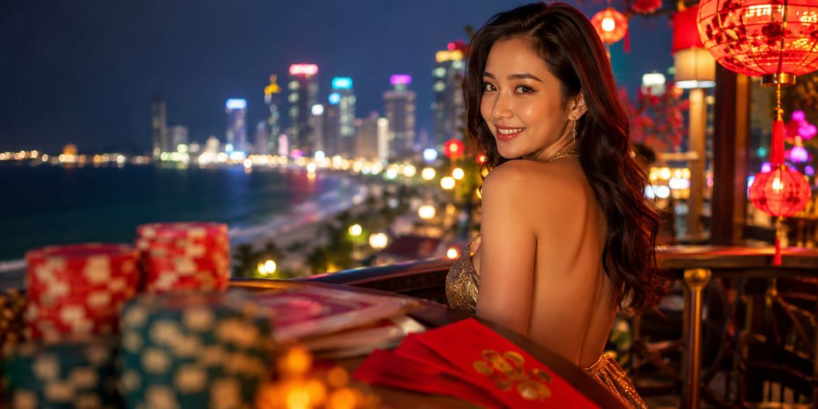 Không gian chơi bài dưới ánh đèn lồng truyền thống tại Sa Pa Việt Nam